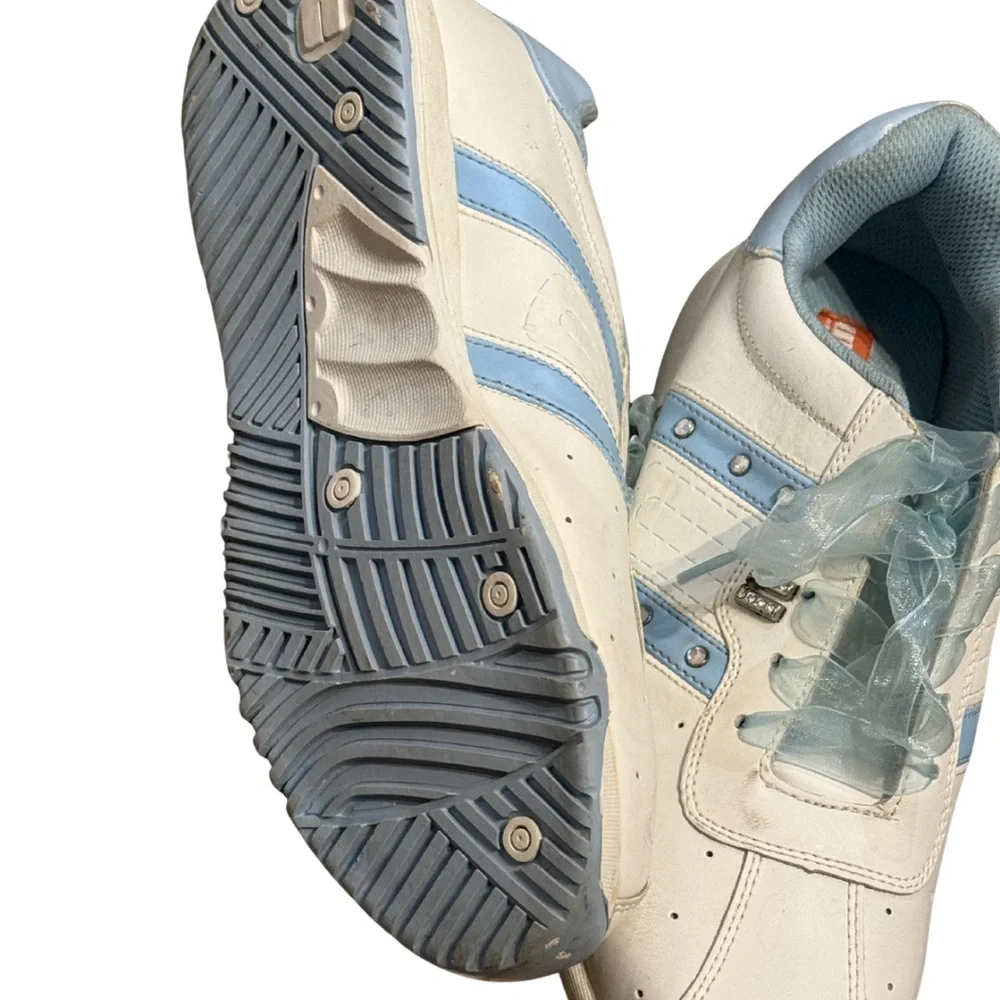 Kenneth Cole Y2K Rhinestone Sneakers Blue White Size 6
